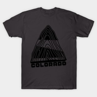 Colorado Topo Mountain Love T-Shirt